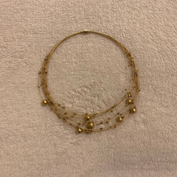 Gold Orb Chocker Necklace - Picture 2 of 5